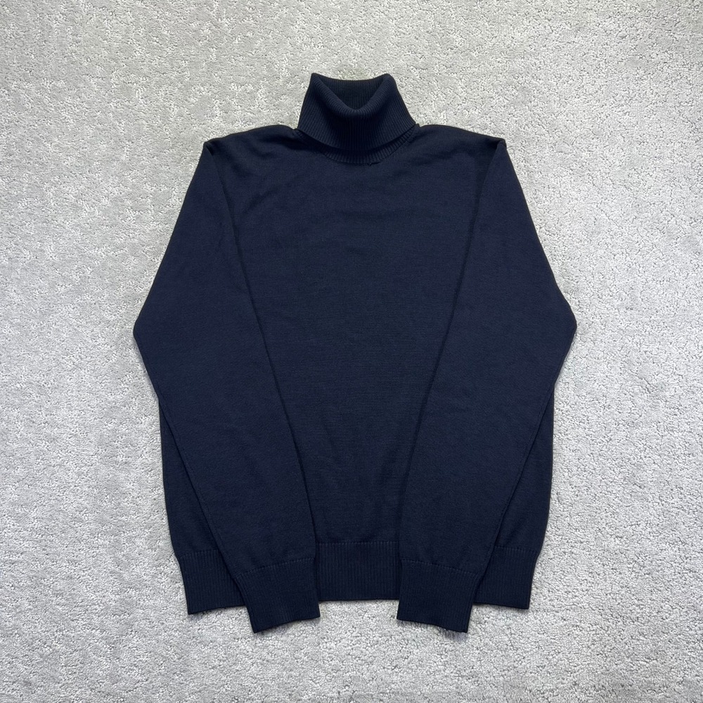 Suitsupply Navy Blue Turtleneck Sweater